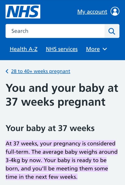 Midwife examination started early labour?