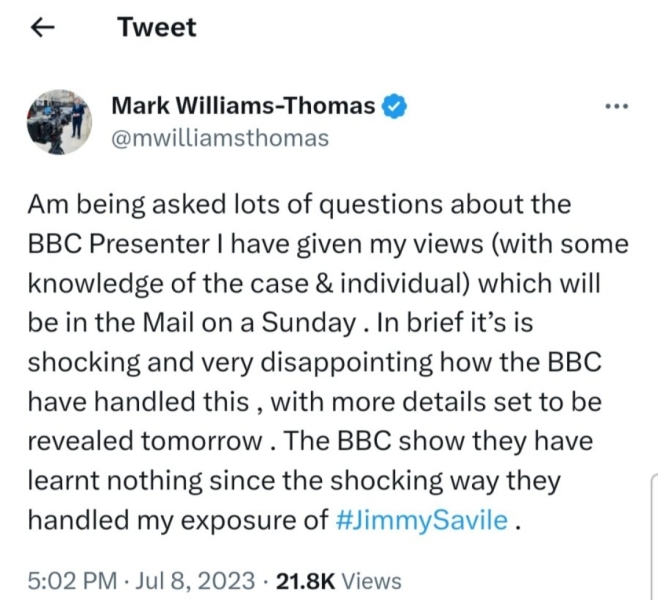 Who do you think is the BBC presenter who has been suspended?