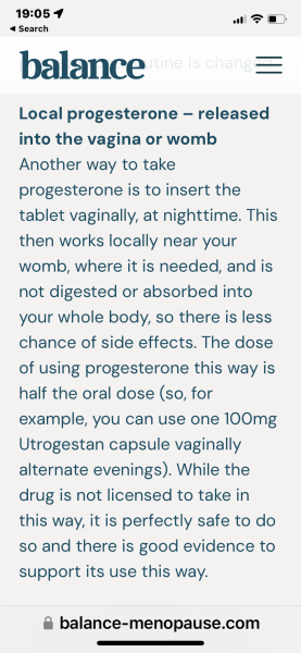 utrogestan tablets taken vaginally