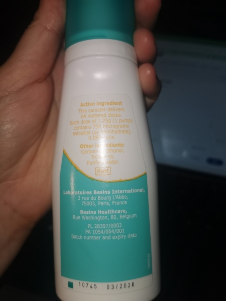 Oestrogel: new packaging (yet again)?