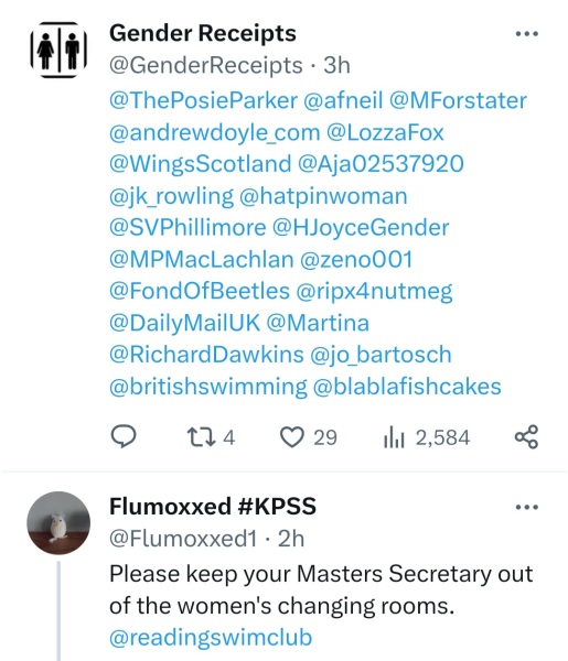 Entitled male refused access to female changing area (despite wearing skirt)