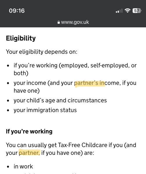 Please can anyone help with the childcare tax free account? Does this mean I don’t qualify?