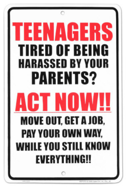 How the hell do you get teens to do as they are tokd