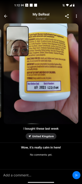 Little warning/caution, Aldi vitamins