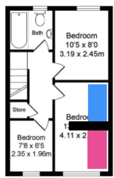 Parents sleeping in living room so child can have own room