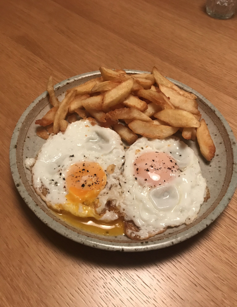 Egg and chips