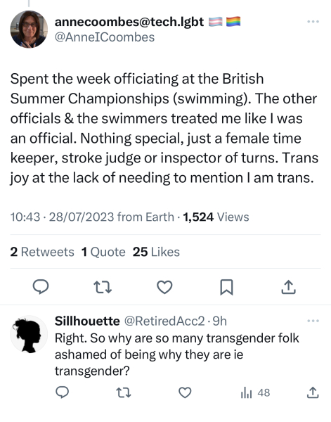 Entitled male refused access to female changing area (despite wearing skirt)