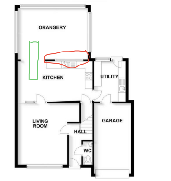 Kitchen in orangery?