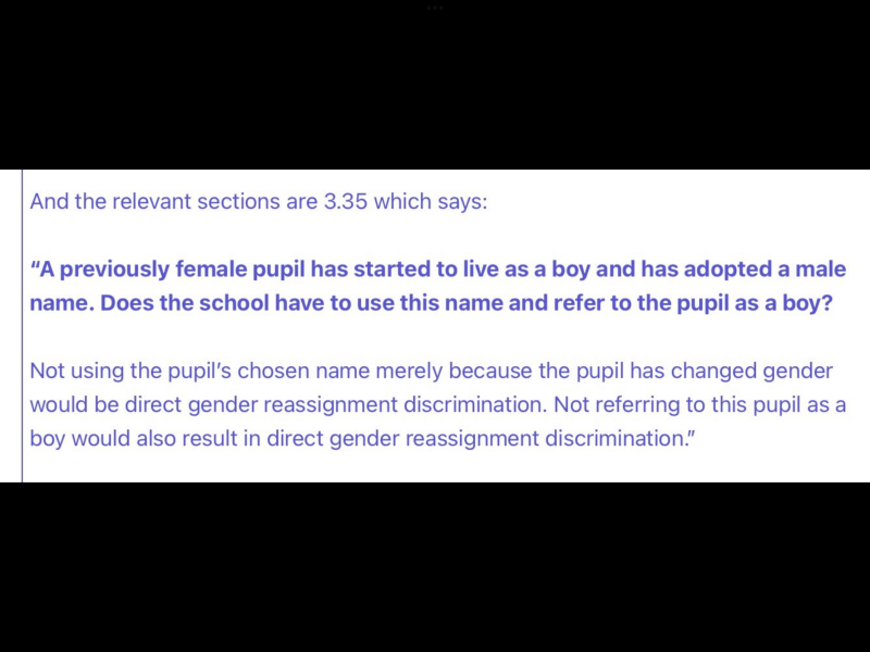 Tougher transgender guidance for schools is unlawful, Sunak told