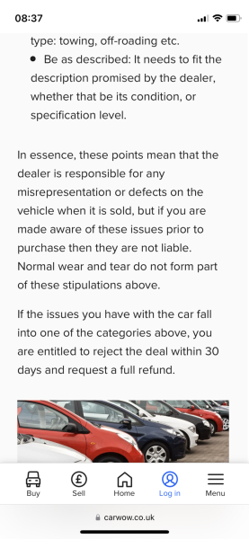 Missold car - what are my options?