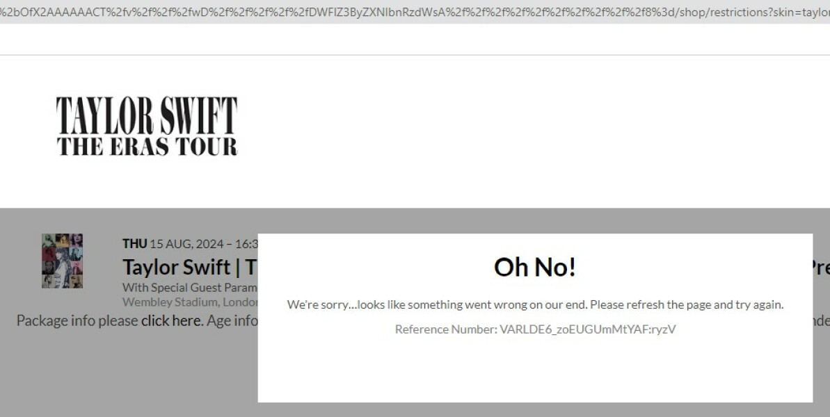 Taylor Swift AXS tickets today