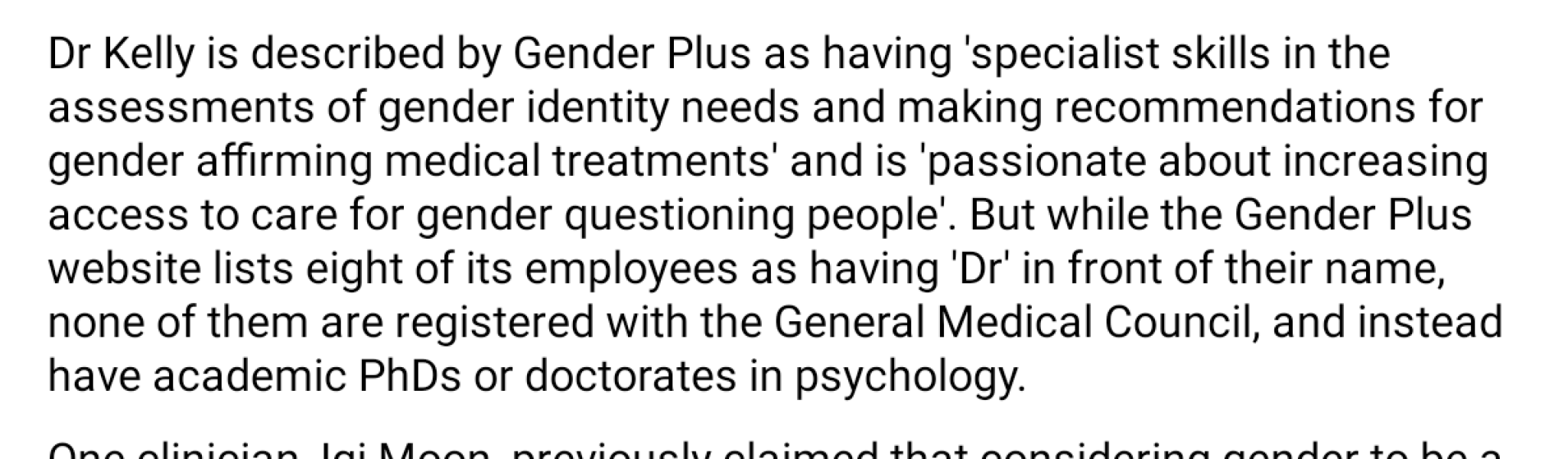 New gender clinic being investigated by CQC