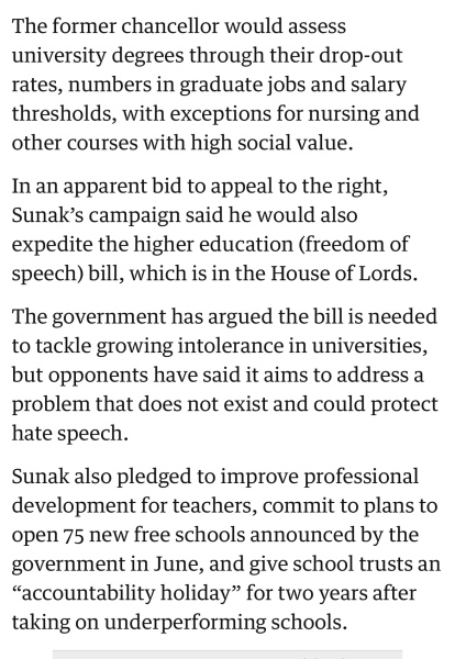 new gov policy of restricting student numbers in some degree courses