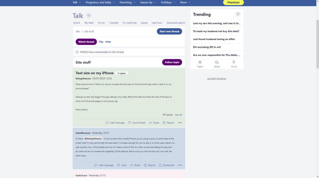 Text size on my iPhone
