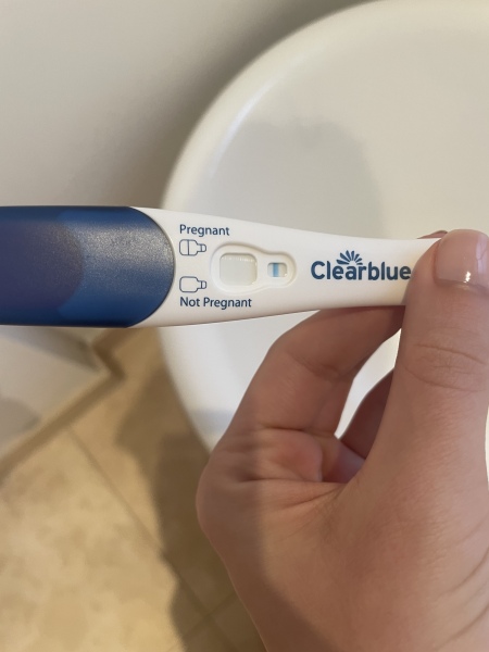 Faint line on clear blue 