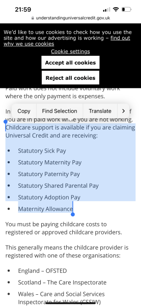 I've been made redundant whilst on maternity leave, can I still claim childcare costs for my oldest child?