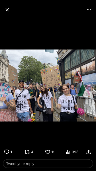 “If you see a TERF, punch them in the fucking face!” Speech at Trans Pride London 8 July 2023
