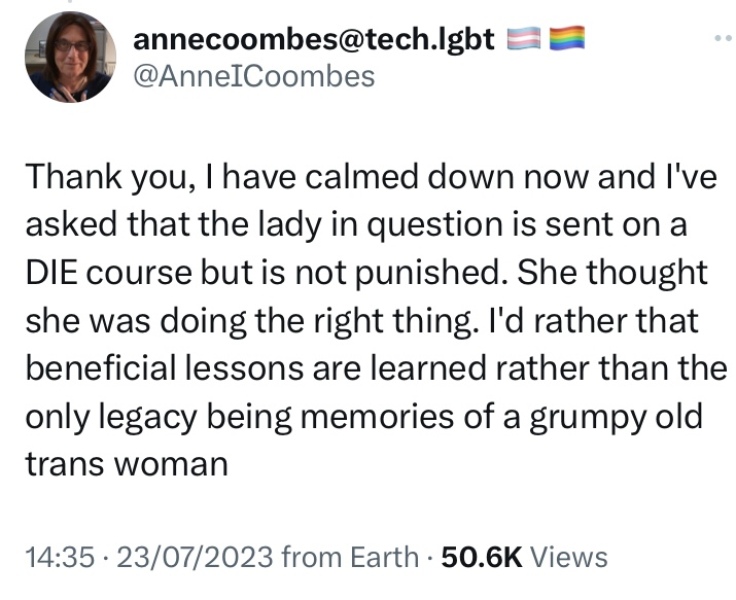 Entitled male refused access to female changing area (despite wearing skirt)