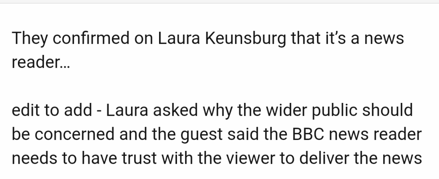 Who do you think is the BBC presenter who has been suspended?