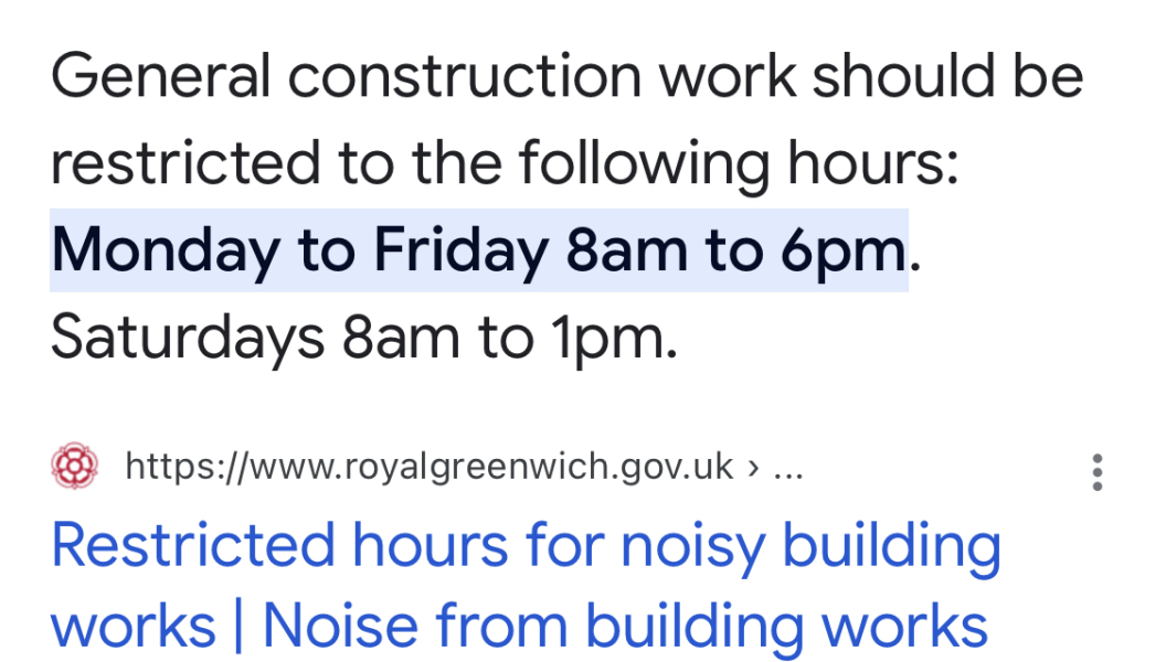 Inconsiderate neighbours renovating