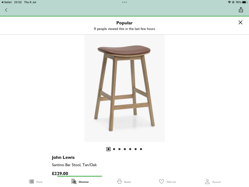 Mid century modern bar stool