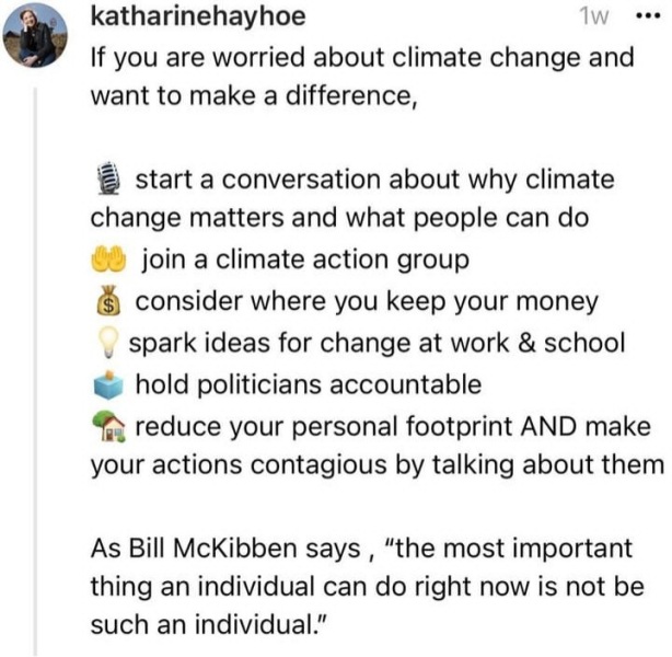 Anything else I can do re: climate change and lifestyle?