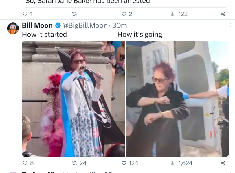 “If you see a TERF, punch them in the fucking face!” Speech at Trans Pride London 8 July 2023