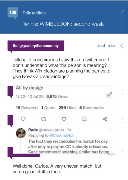 Tennis: WIMBLEDON: second week