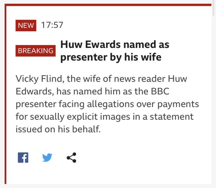 BBC Presenter and yet more allegations 
