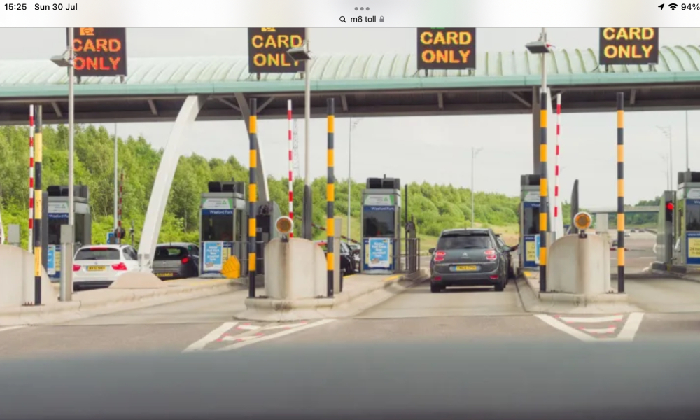 Paying by card at tolls