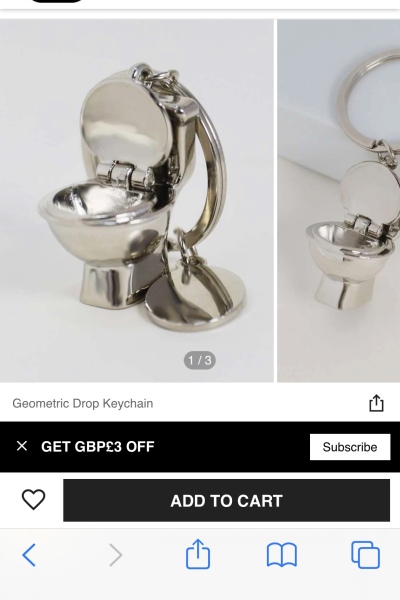 Anyone want a lovely, and, um, unusual key ring?