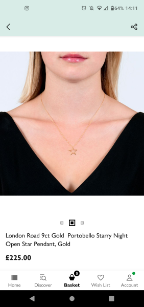 9ct Gold necklace with a pendant 
