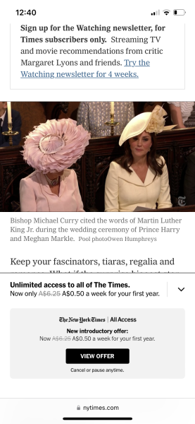 Valentine Low book "Courtiers" Extra chapters for paperback. About statement after Oprah interview