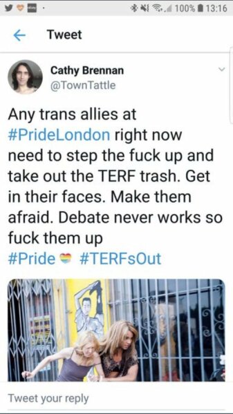 “If you see a TERF, punch them in the fucking face!” Speech at Trans Pride London 8 July 2023