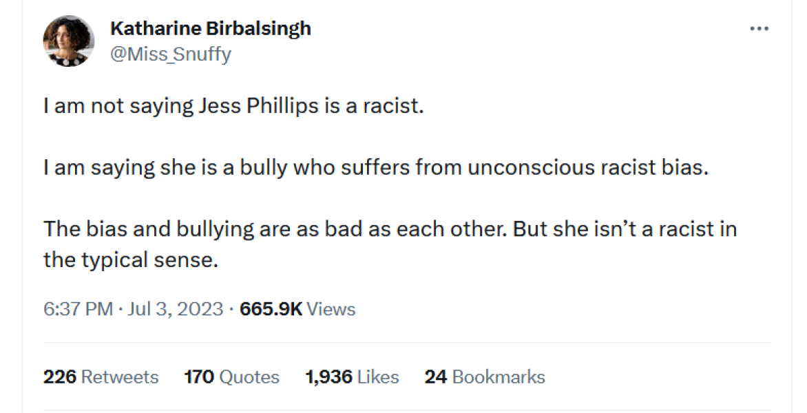 Is this the mother of all calling out - Katherine Birbalsingh