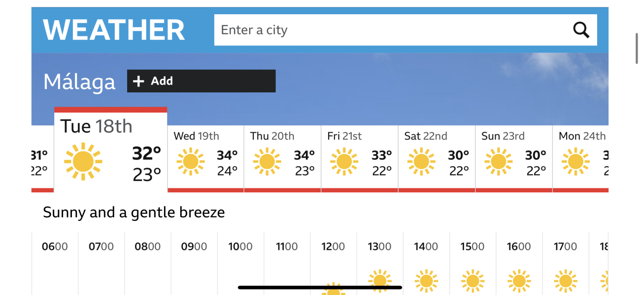 40C - 49C forecast for Europe next week - that is ridiculously hot