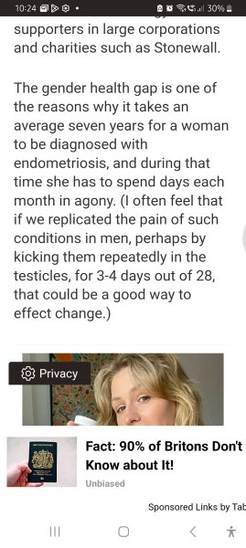 Article on women's health in the Express 