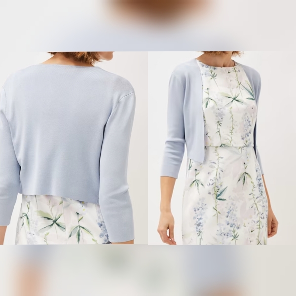 Help! What cardigan to go with this dress?