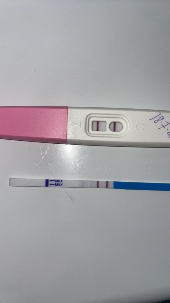 Test line darker than control line