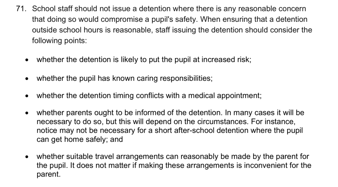 School detentions 
