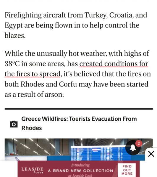 Greece fires - arson?