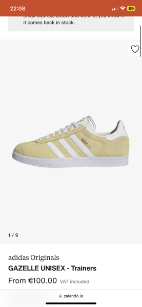 Pale yellow trainers