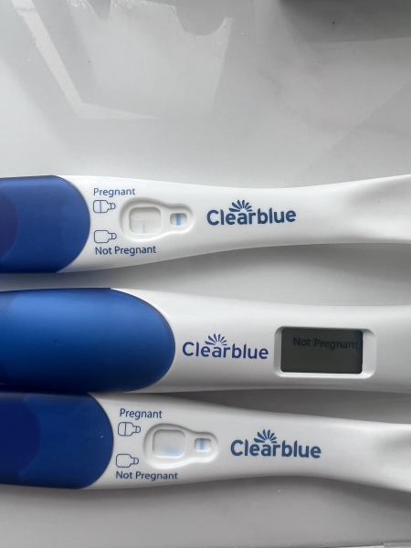 Clear blue test. Evap line or positive