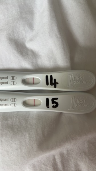 FRER lines getting lighter at 15dpo..