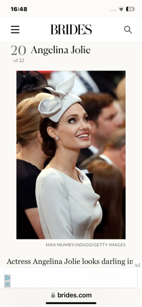 White fascinator at a wedding..