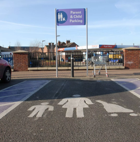 To think that people who use parent and child spaces without children are selfish *****