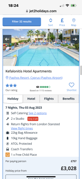 Holiday for £3000 for 5