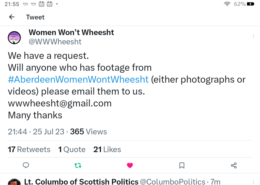 Women Won't Wheesht Aberdeen 