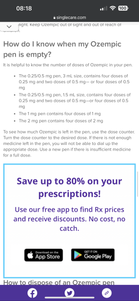 Ozempic 0.5 pen - number of doses?