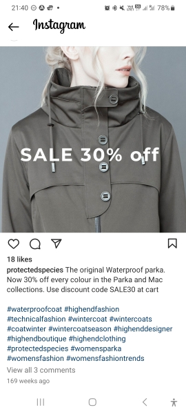 Protected Species discount code